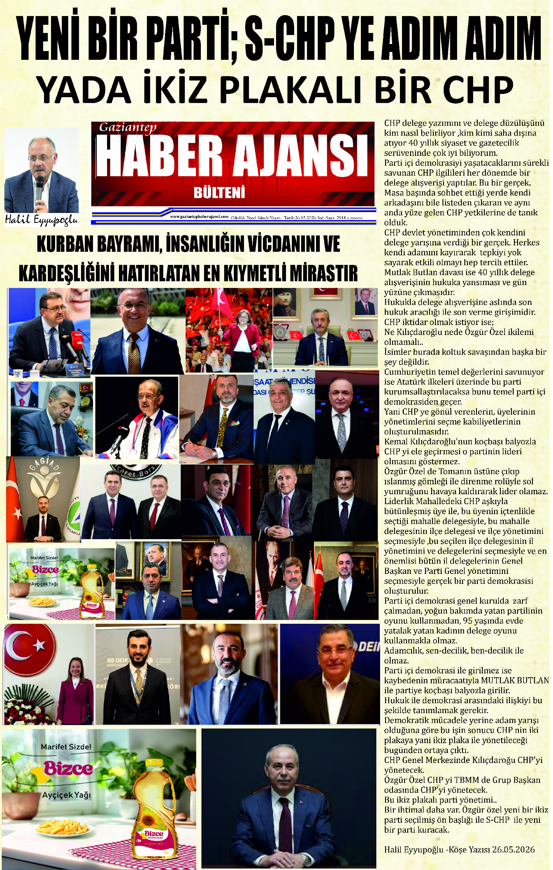 Gaziantep Haber Ajansı Bülteni Salı 26.05.2025 e gazete