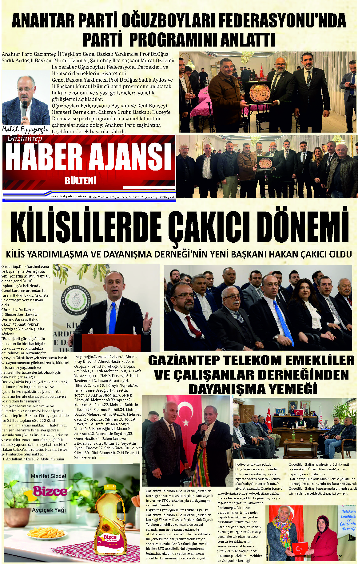 Gaziantep Haber Ajansı Bülteni Cuma  05.12.2025 e gazete